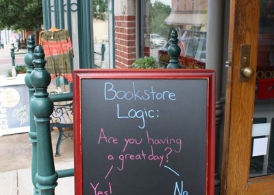 Sandwich Boards Bookstore Logic