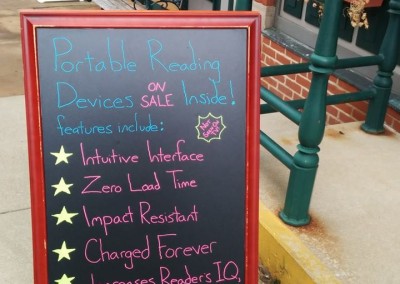 Sandwich Boards Portable Reading Devices