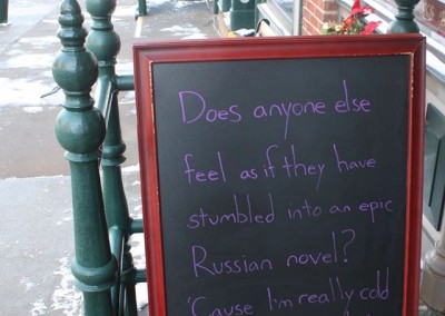 Sandwich Boards Russian Novel
